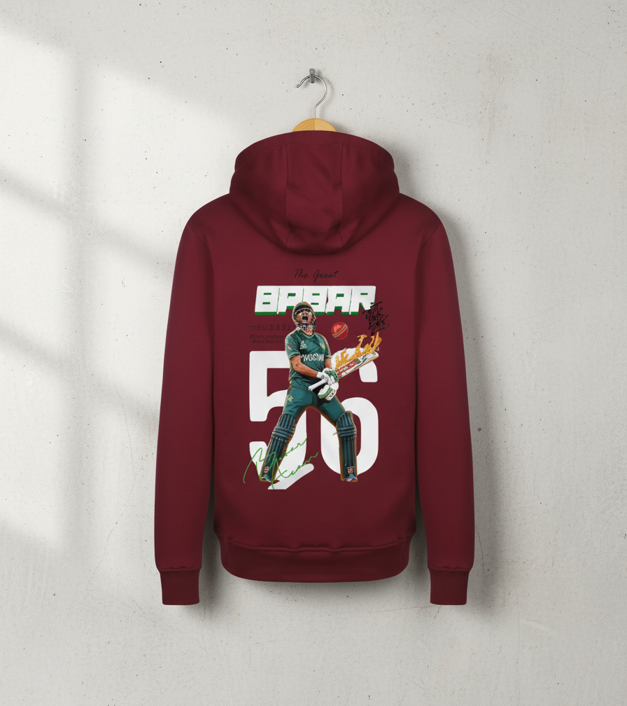 Babar Azam 'The King' Graphic Pullover Hoodie