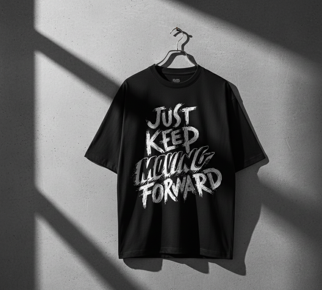 "Just Keep Moving Forward" Motivational Graphic T-Shirt