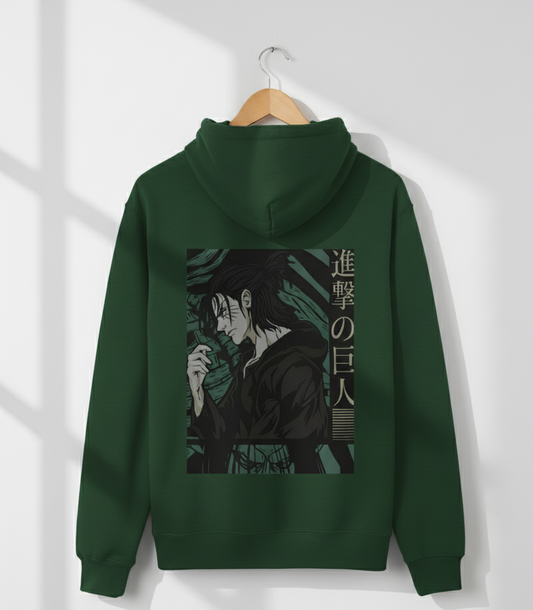Attack on Titan / Shingeki no Kyojin Eren Yeager Back Graphic Pullover Hoodie